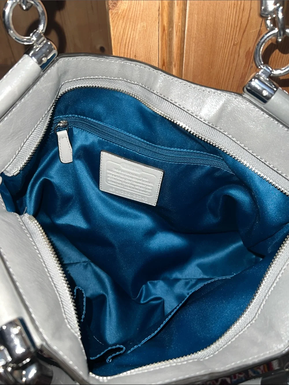 Coach 22342 Madison Pinnacle Caroline Python Embossed Satchel